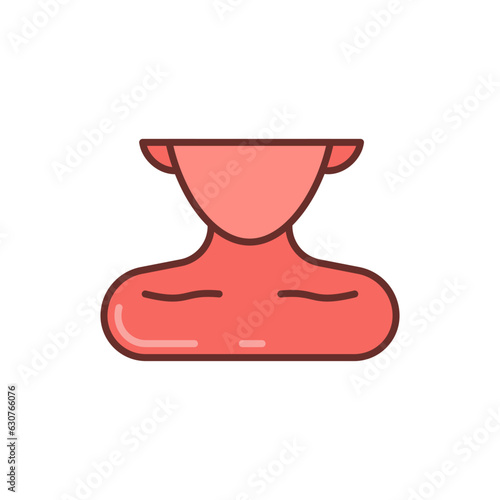 Neck icon in vector. Illustration
