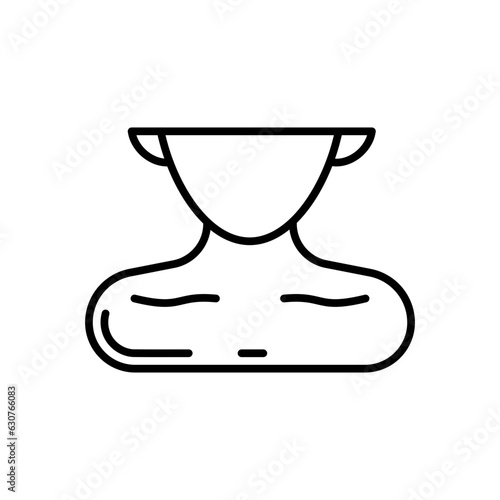 Neck icon in vector. Illustration