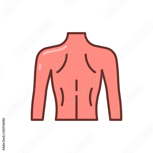 Back Body icon in vector. Illustration