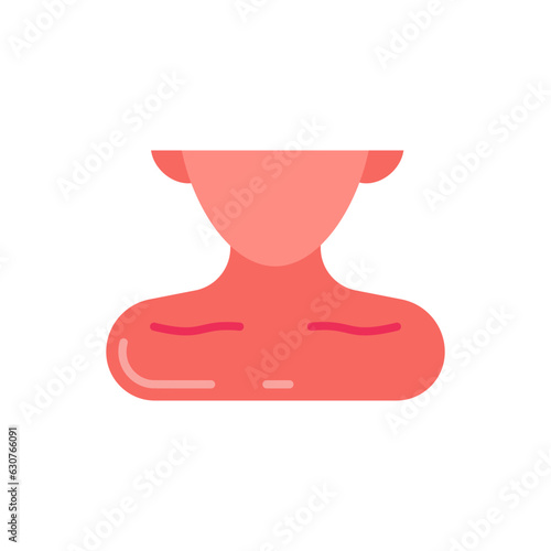 Neck icon in vector. Illustration