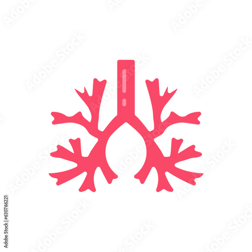 Bronchus icon in vector. Illustration