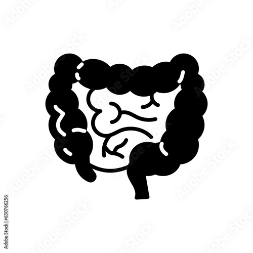 Large Intestine icon in vector. Illustration