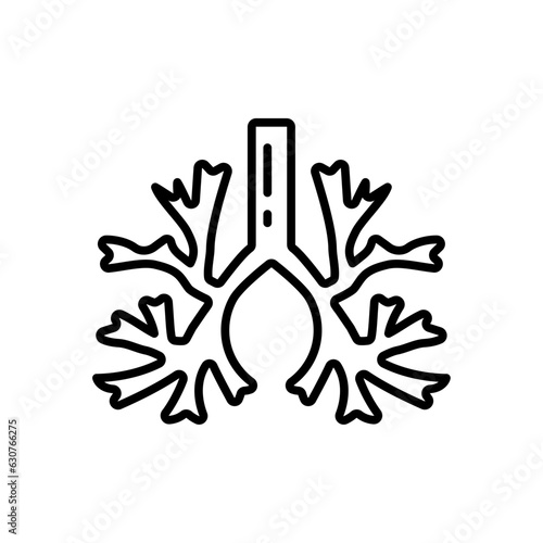 Bronchus icon in vector. Illustration