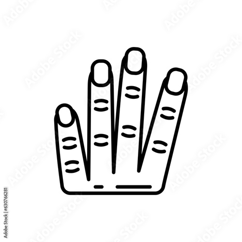 Fingers icon in vector. Illustration