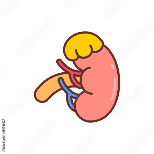 Adrenal Gland icon in vector. Illustration