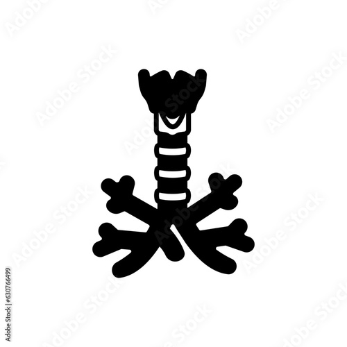 Trachea icon in vector. Illustration