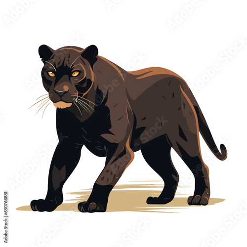 Panther logo design. Abstract drawing panther. Cute panther isolated © chekman