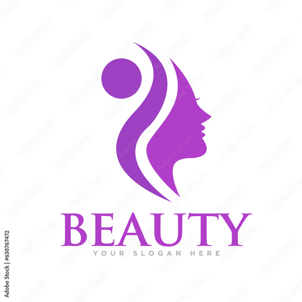 Fototapeta premium Beauty Salon Logo Design Illustration