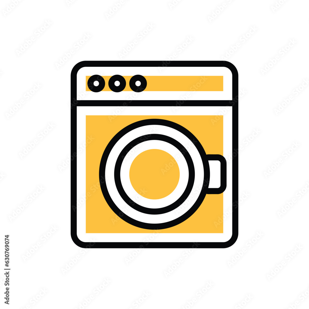 Washing icon vector stock illustration.