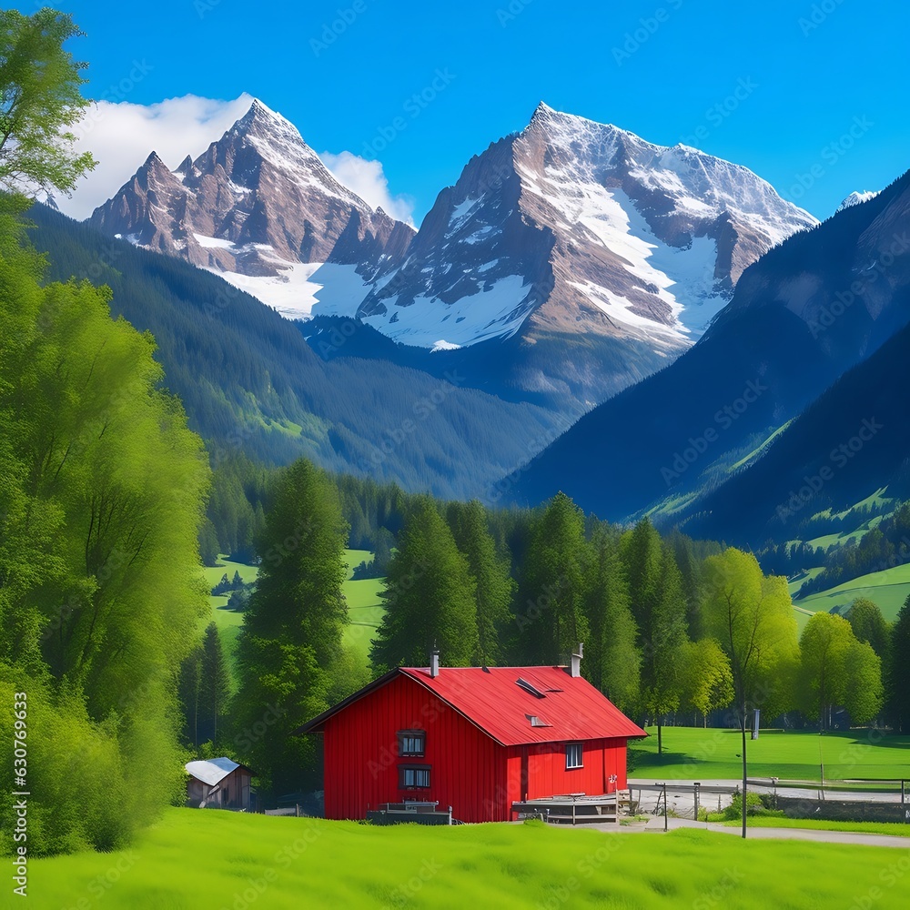 swiss mountain landscape