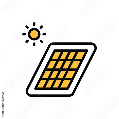 Solar Pannel icon vector stock illustration.