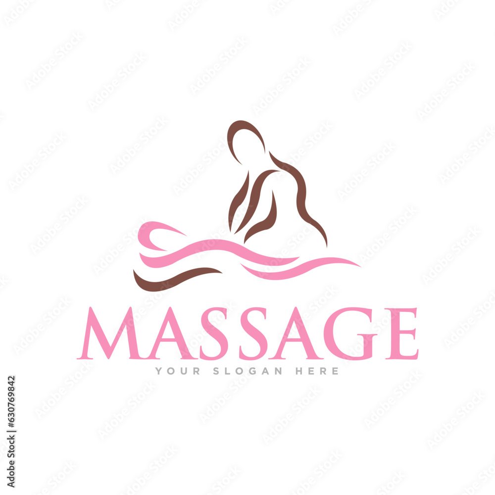 Body Massage Logo Design Illustration Body Massage Logo Design Illustration