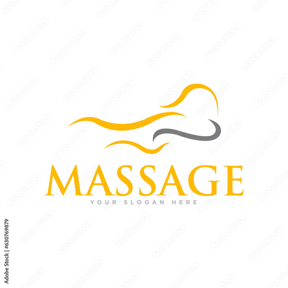 Fototapeta premium Body Massage Logo Design Illustration
