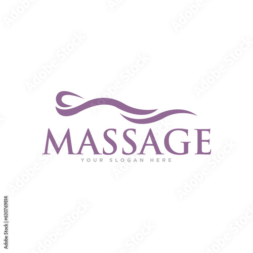 Body Massage Logo Design Illustration