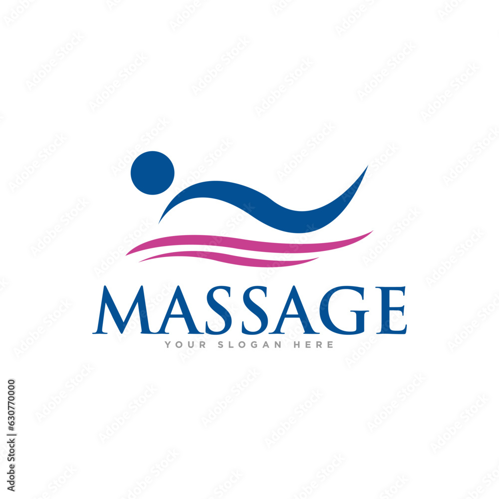 Fototapeta premium Body Massage Logo Design Illustration