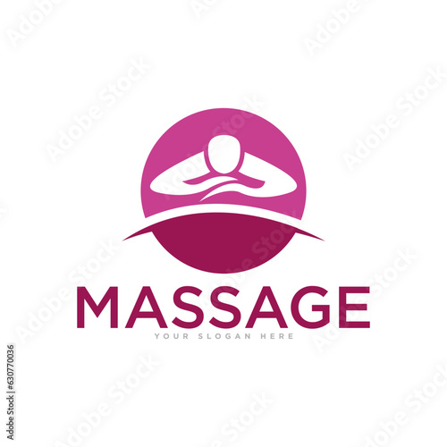 Body Massage Logo Design Illustration