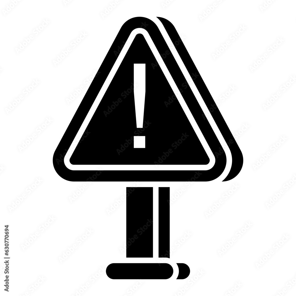 Trendy design icon of caution board Trendy design icon of caution board