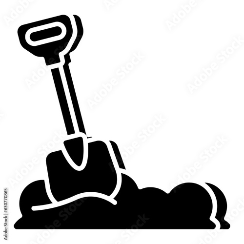Editable design icon of digging