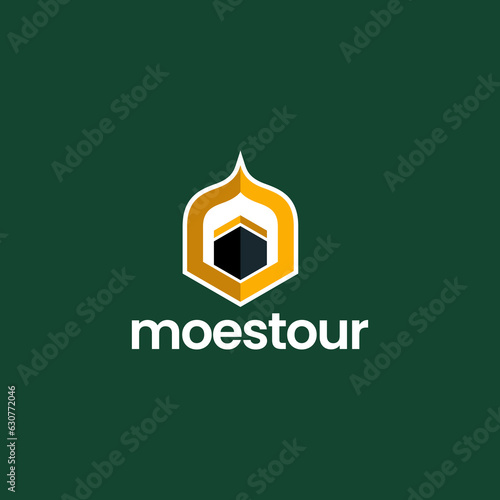 simple logo of islamic travel and tour