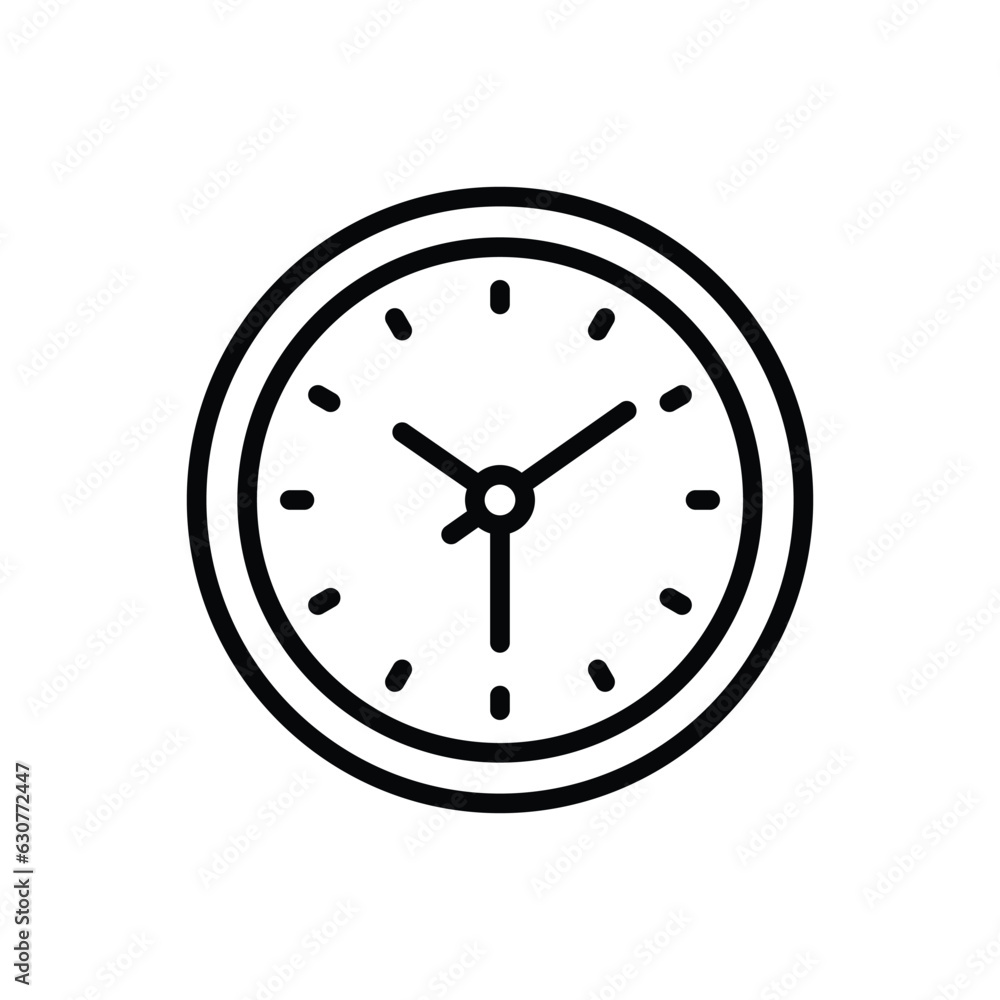 Clock icon vector stock illustration. Clock icon vector stock illustration.