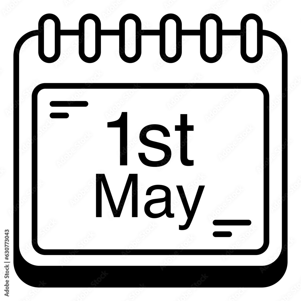 Conceptual flat design icon of labour day reminder Conceptual flat design icon of labour day reminder