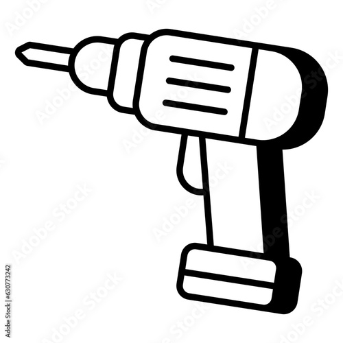 Premium download icon of drilling machine