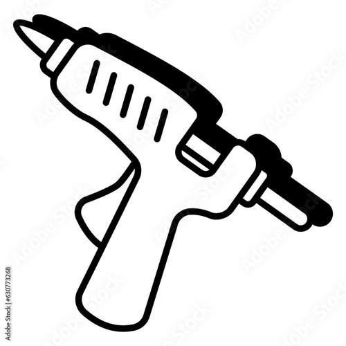 An icon design of glue gun