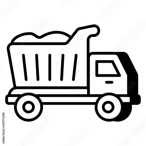 A unique design icon of dumper truck