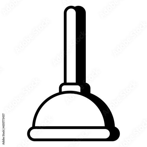 Editable design icon of plunger