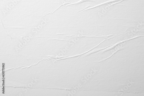 Pronounced creases on white paper. Abstract background.