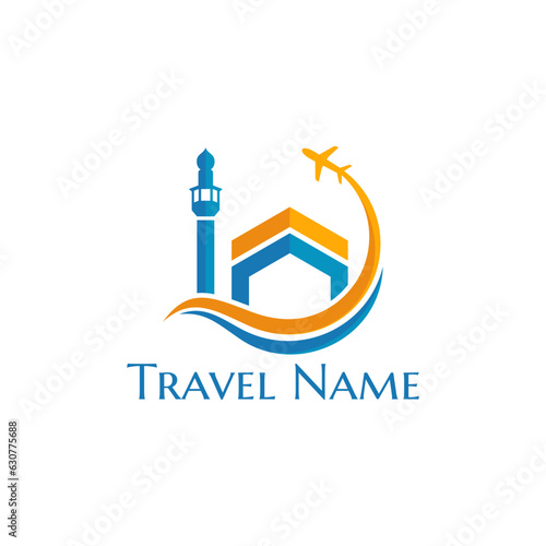 simple logo of islamic travel and tour