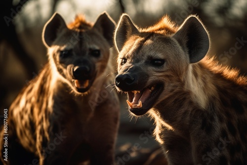 Angry roaring Hyenas, Generative Ai