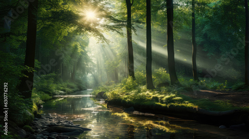 Forest light rays for manipulation photomanipulation sun deep