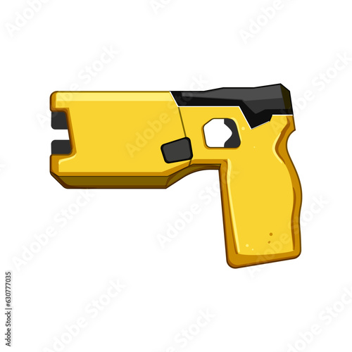 pistol taser gun cartoon. sniper fire, crime military, automatic firearm pistol taser gun sign. isolated symbol vector illustration