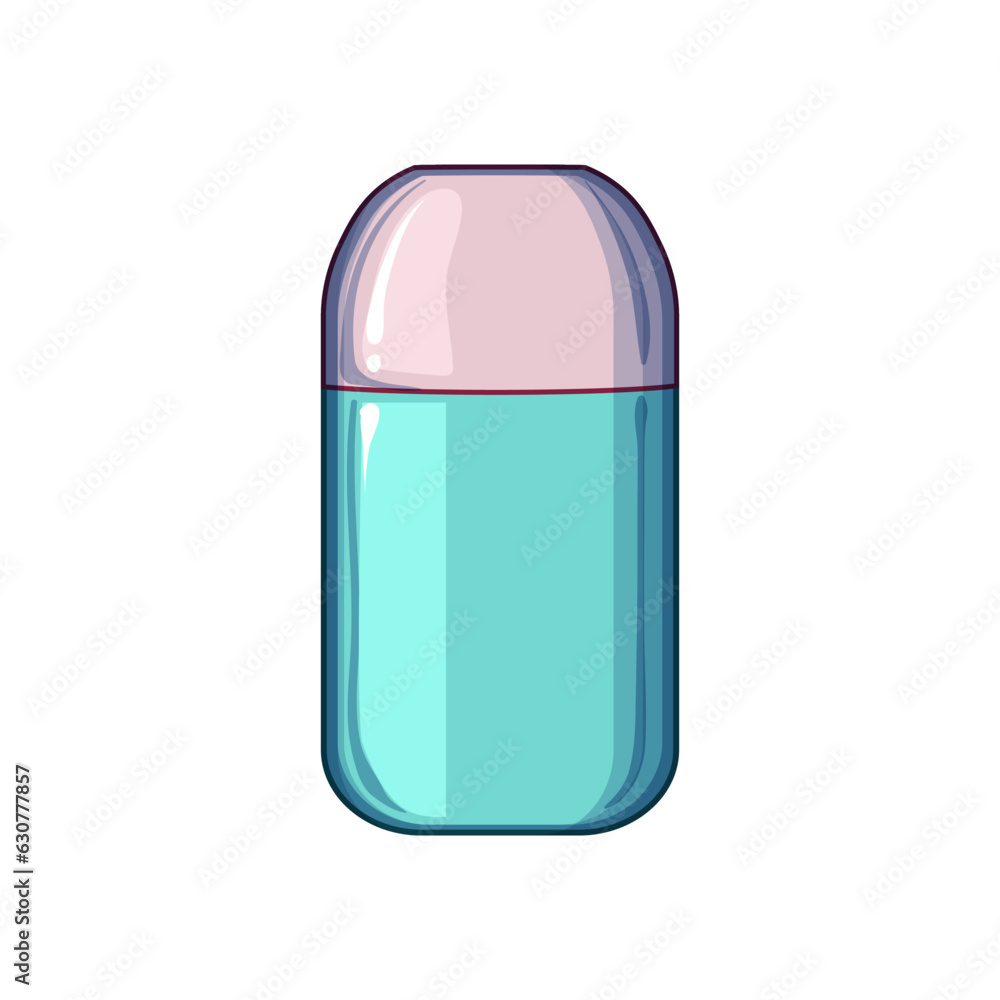 flask thermos bottle cartoon. water reusable, blank mockup, sport steel