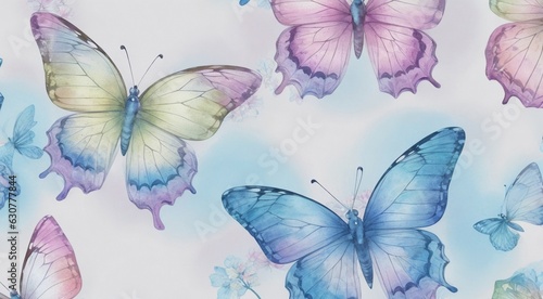 seamless pattern with butterflies, abstract background of butterflies © Gegham