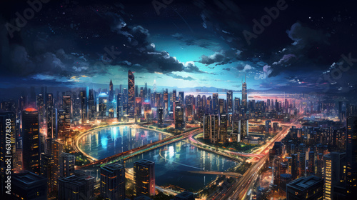 Night city fantasy world