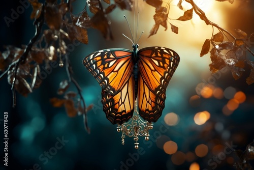 Butterfly's Journey. Generative Ai © rzrstudio