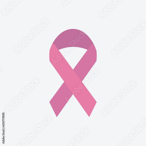 Pink Ribbon Vector. Breast Cancer Awareness Ribbon isolated on white background. EPS 10 Vector.