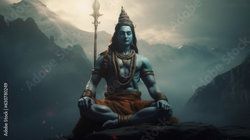 The hindu god shiva.generative ai 