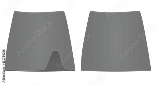 Grey mini skirt. vector illustration