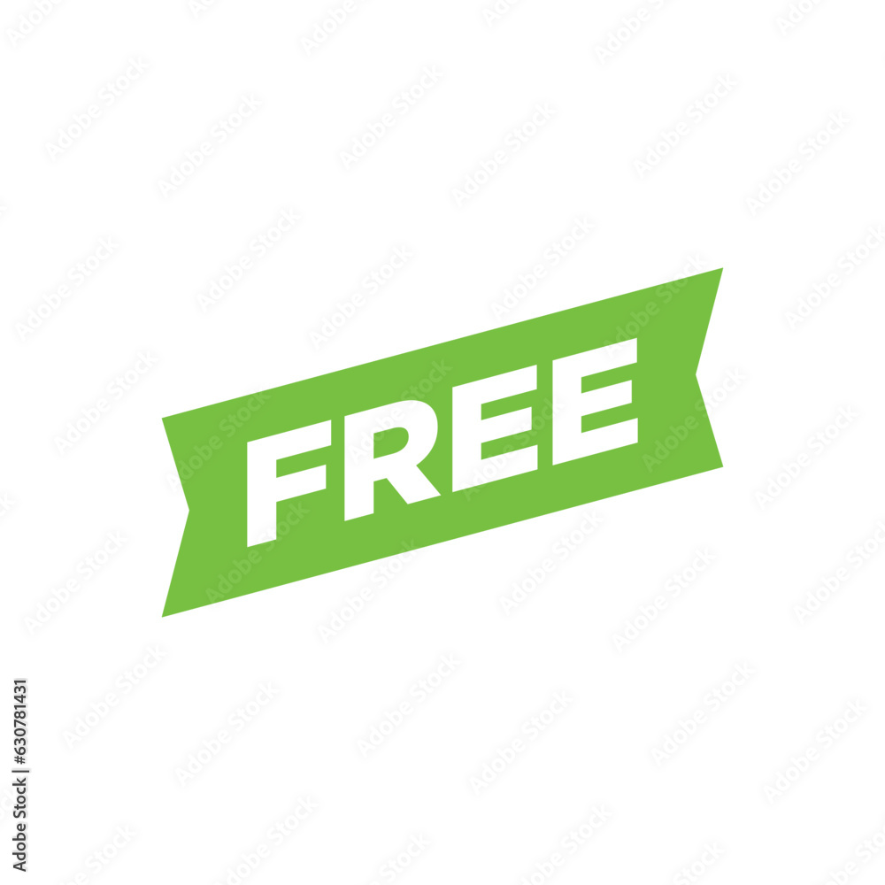 Free Label ribbon banner and label sticker badge tag advertising Vector illustration. Free Label ribbon banner and label sticker badge tag advertising Vector illustration.