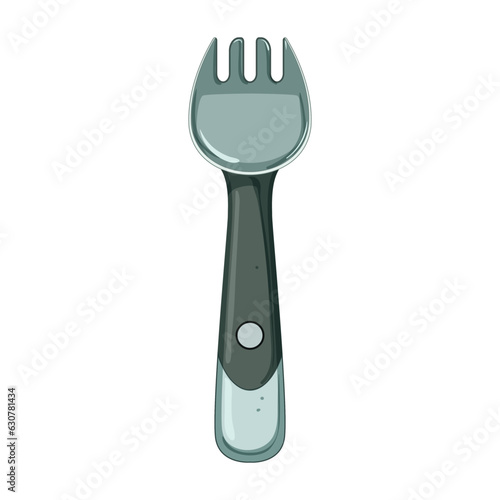 nutrition toddler fork cartoon. meal healthy, girl cute, nursery kindergarten nutrition toddler fork sign. isolated symbol vector illustration