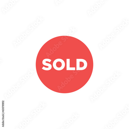 sold sticker. sold sign. sold banner vector template
