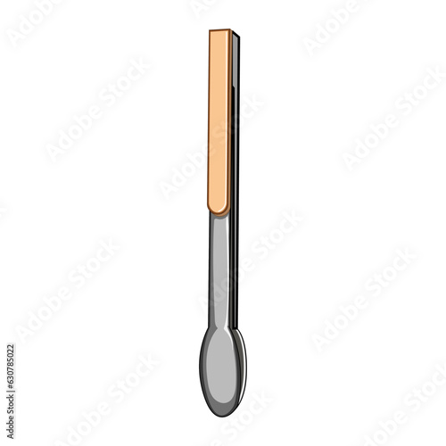 ice tongs hand cartoon. outdoor line, chef braai, grilling camping ice tongs hand sign. isolated symbol vector illustration
