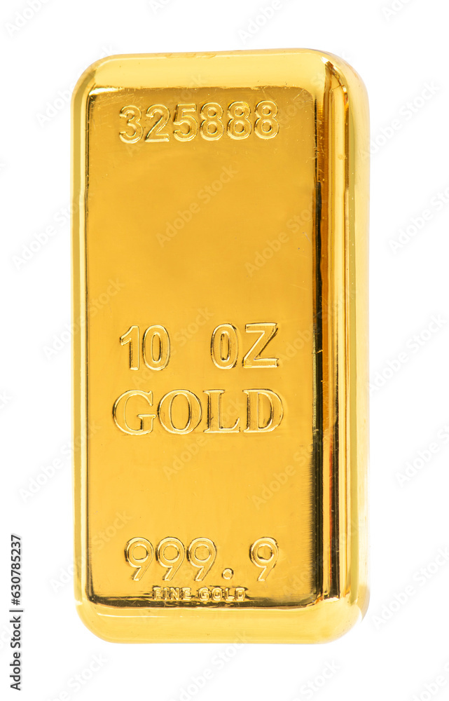 gold bar isolated over transparent background png