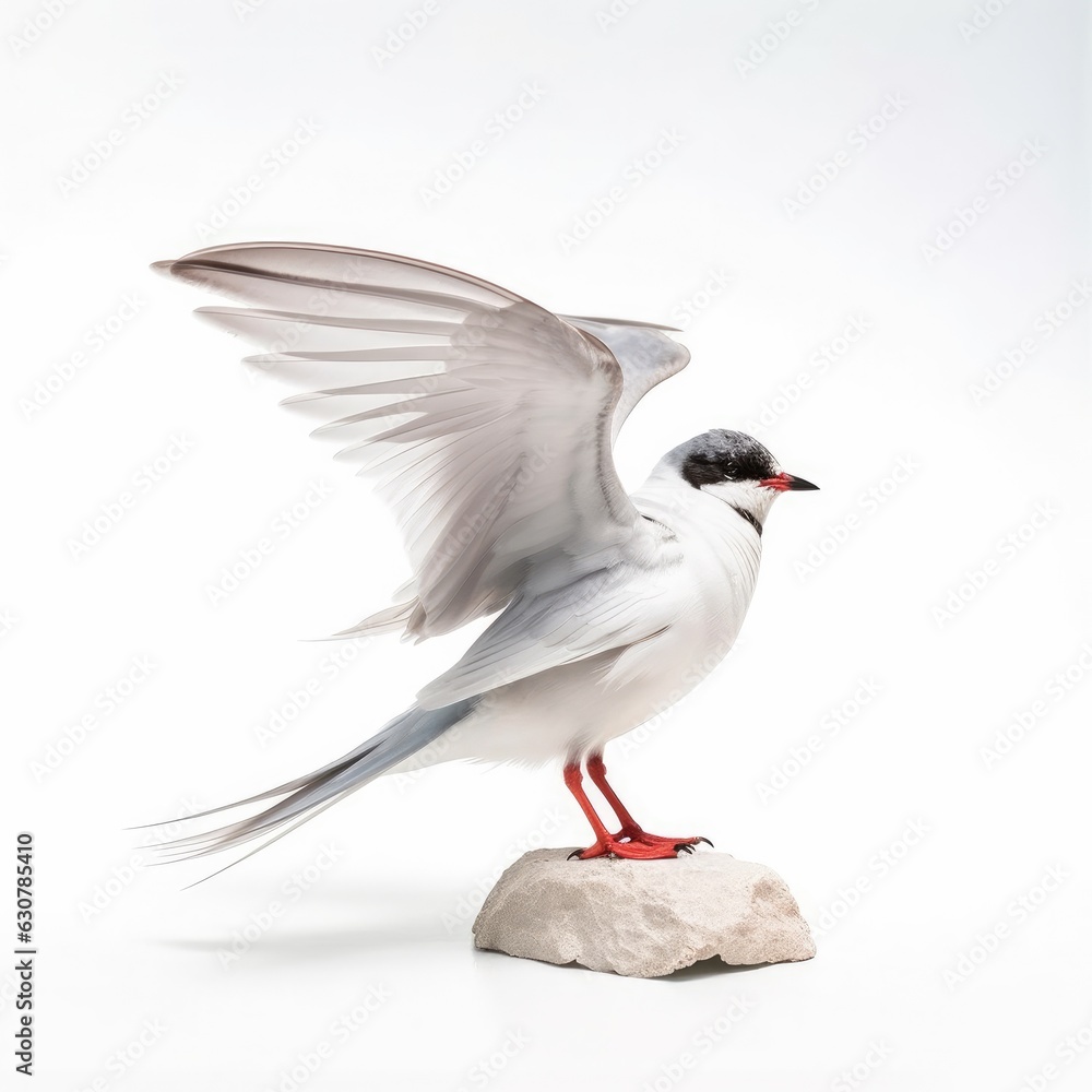 Obraz premium Forsters tern bird isolated on white. Generative AI