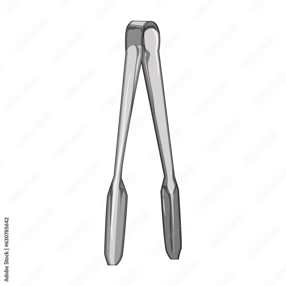 chef tongs hand cartoon. braai grilling, camping dinner, metal family chef tongs hand sign. isolated symbol vector illustration chef tongs hand cartoon. braai grilling, camping dinner, metal family chef tongs hand sign. isolated symbol vector illustration