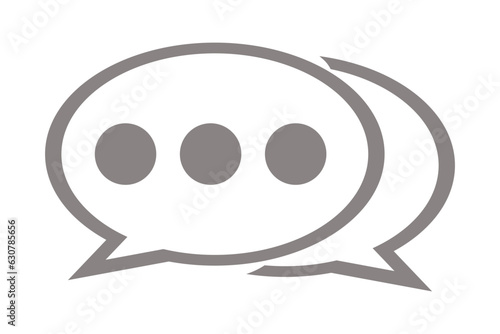 Gray speech bubble icon, representing communication and messaging