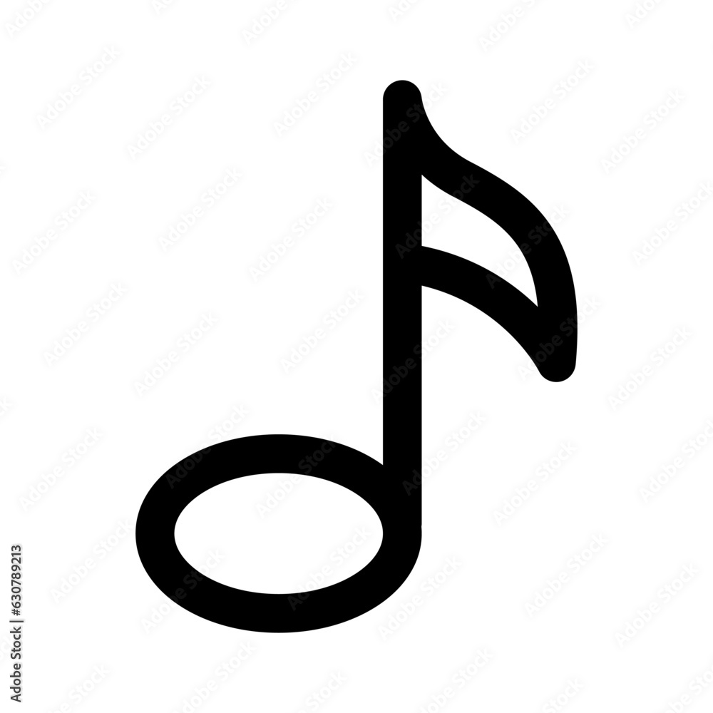 Music note icon vector on trendy style for design and print Music note icon vector on trendy style for design and print